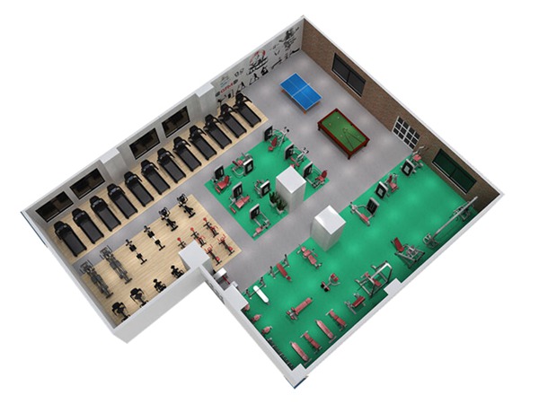 1000平方健身房配置方案-广西米兰·(milan)中国健身器材有限公司