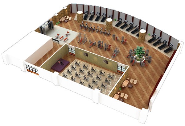 500平方健身房配置方案-广西米兰·(milan)中国健身器材有限公司