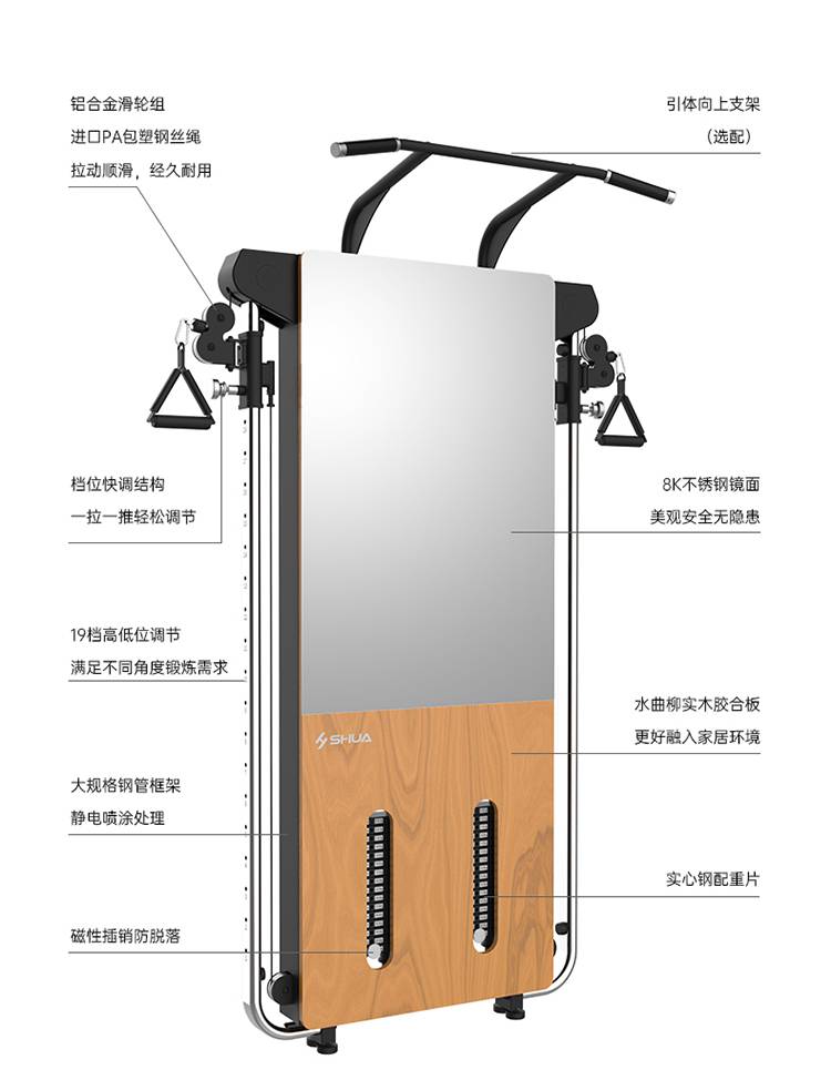 SH-G699 壁挂式拉绳训练器-广西米兰·(milan)中国健身器材有限公司